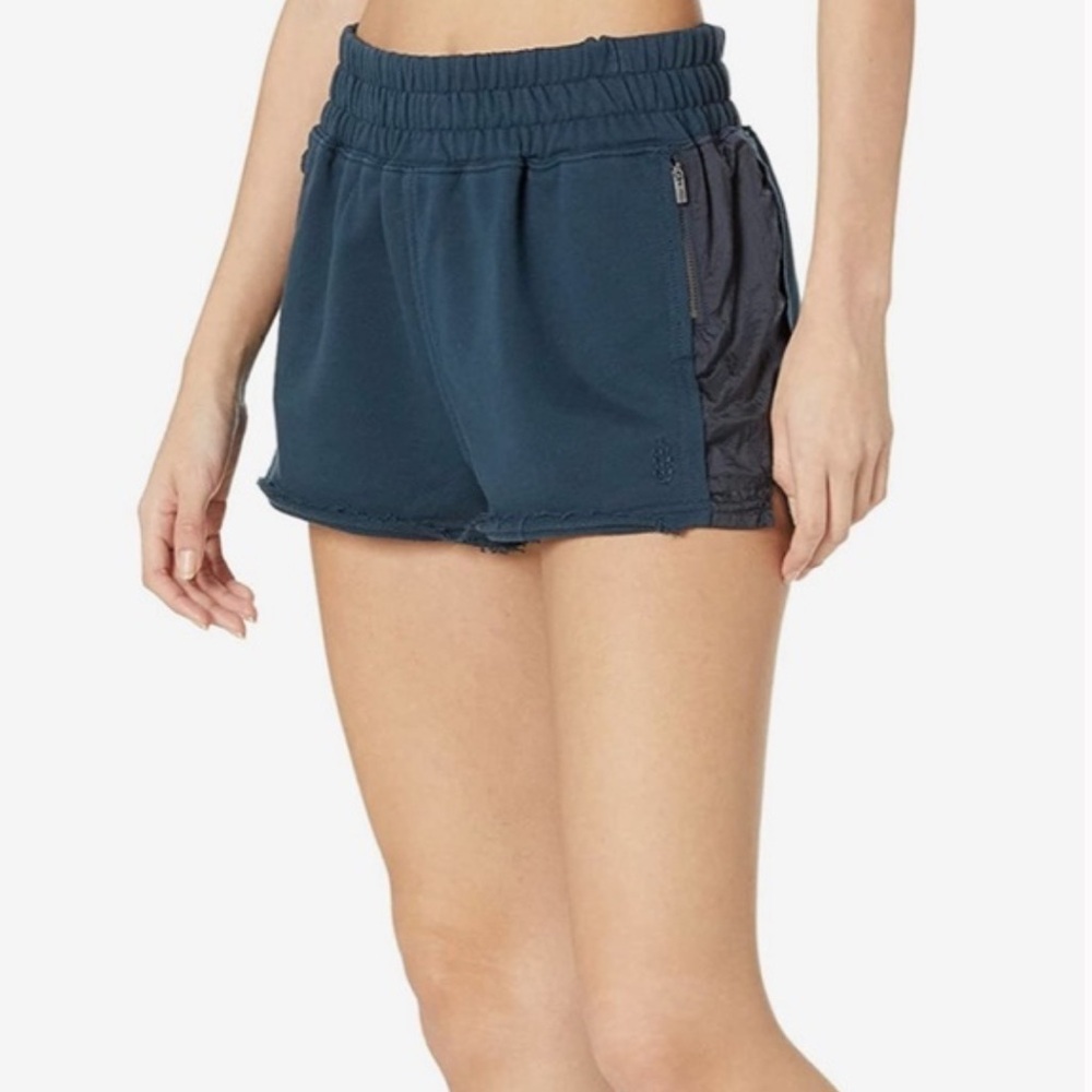 FP Free People Movement Short Half Way There Navy Color Block Size xs